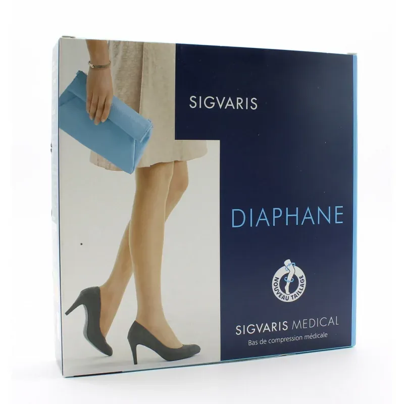Sigvaris Diaphane Bas Auto-fixants L Normal Moins Dune - Univers Pharmacie