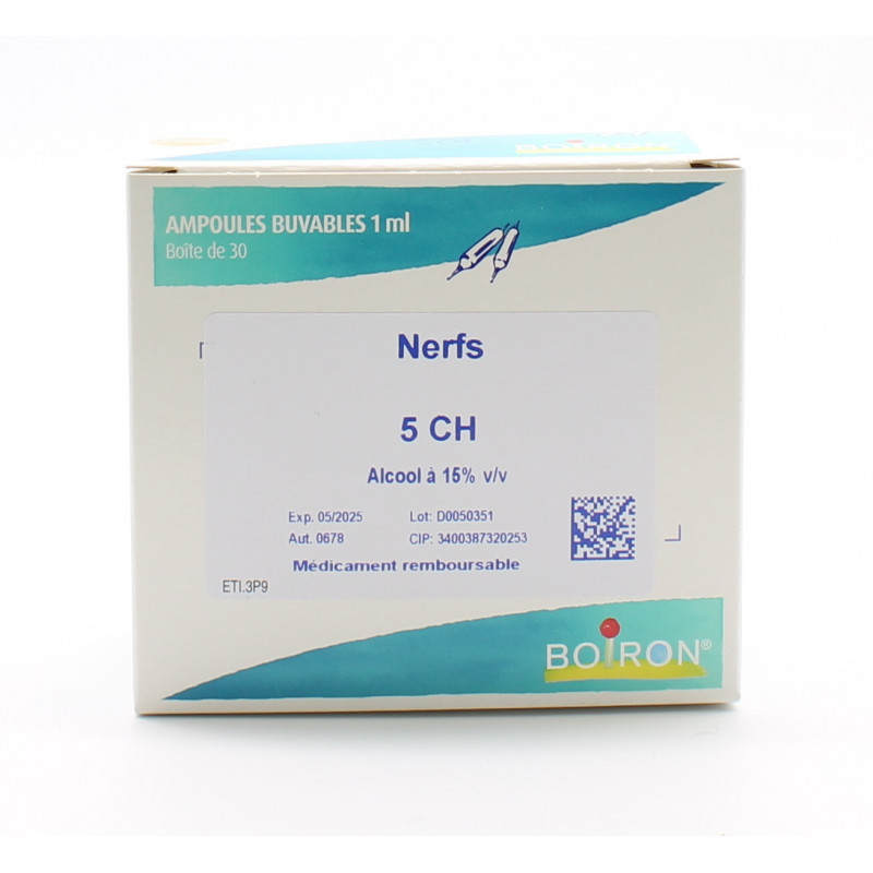 Boiron Nerfs 5CH Ampoules Buvables 30X1ml Univers Pharmacie