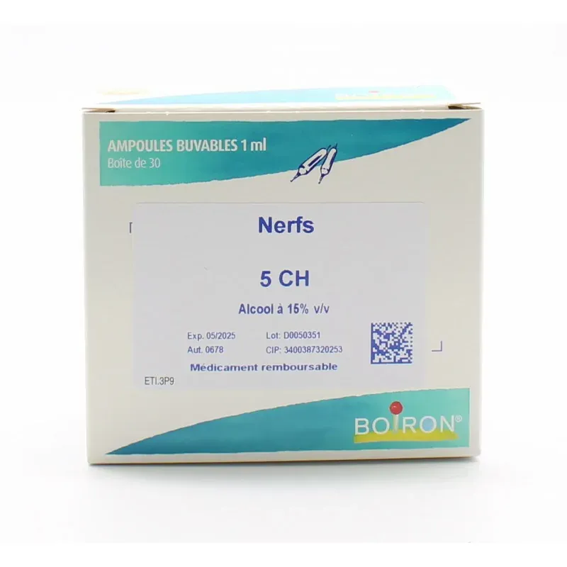 Boiron Nerfs 5CH Ampoules Buvables 30X1ml - Univers Pharmacie