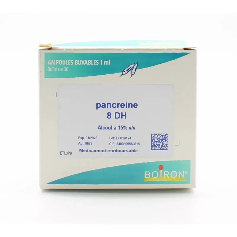 Boiron Pancreine 8DH Ampoules Buvables 30X1ml - Univers Pharmacie