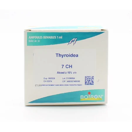 Boiron Thyroidea 7CH Ampoules Buvables 30X1ml - Univers Pharmacie