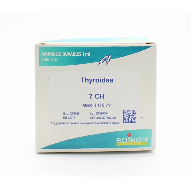 Boiron Thyroidea 7CH Ampoules Buvables 30X1ml - Univers Pharmacie