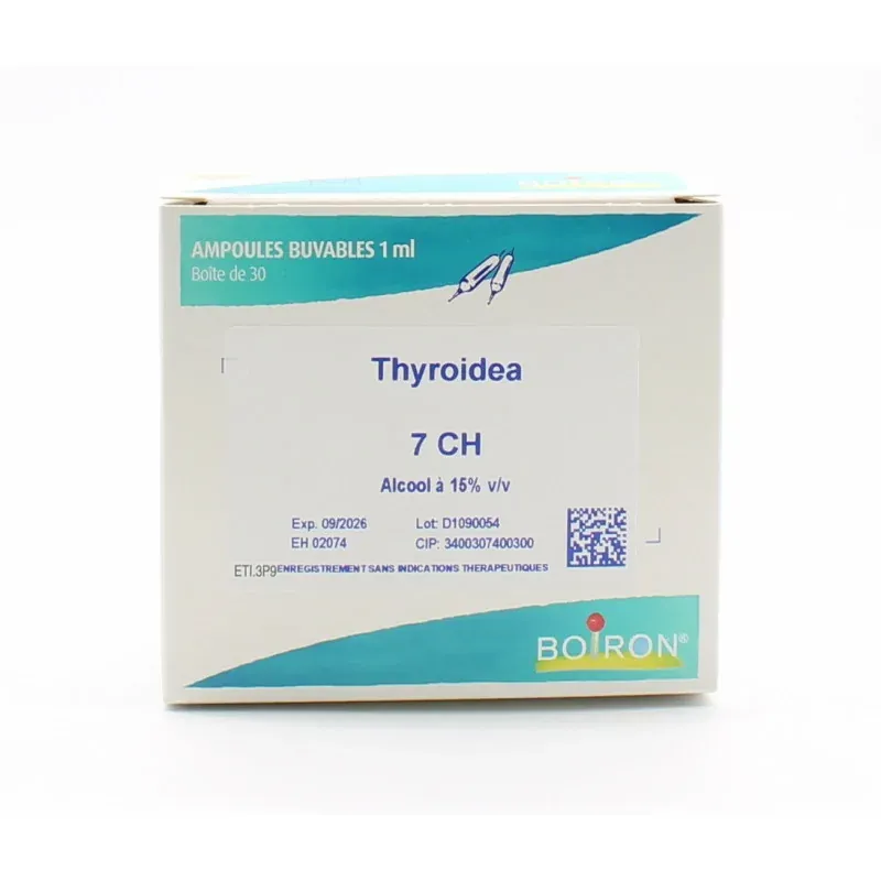 Boiron Thyroidea 7CH Ampoules Buvables 30X1ml - Univers Pharmacie