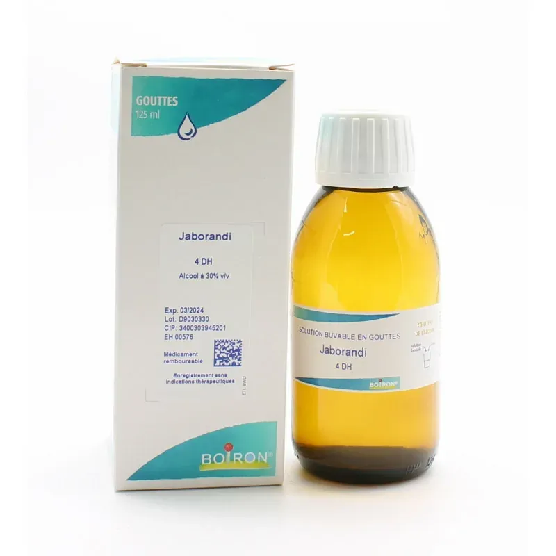 Boiron Jaborandi 4DH Gouttes 125ml - Univers Pharmacie