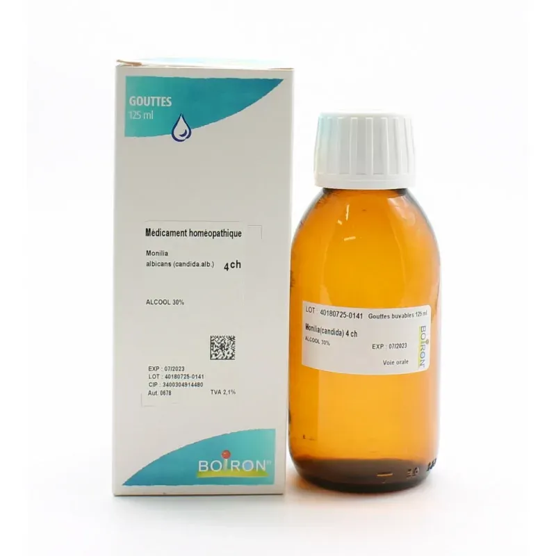 Boiron Monilia Albicans 4CH Gouttes 125ml - Univers Pharmacie