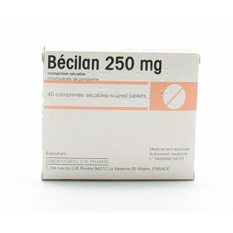 Bécilan 250mg 40 comprimés sécables - Univers Pharmacie