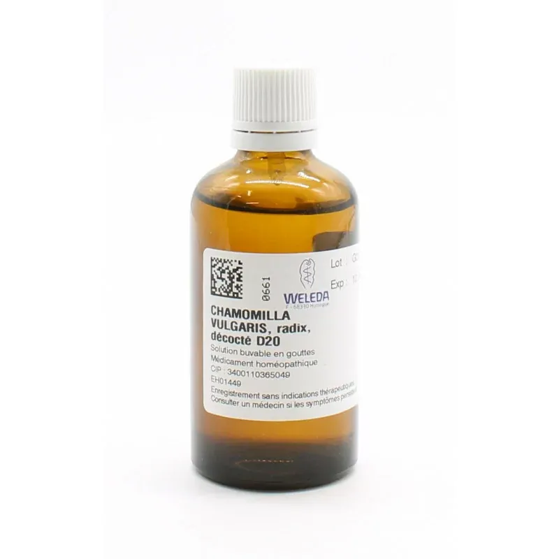 Weleda Chamomilla Vulgaris, radix, décocté D20 Solution Buvable 60ml - Univers Pharmacie