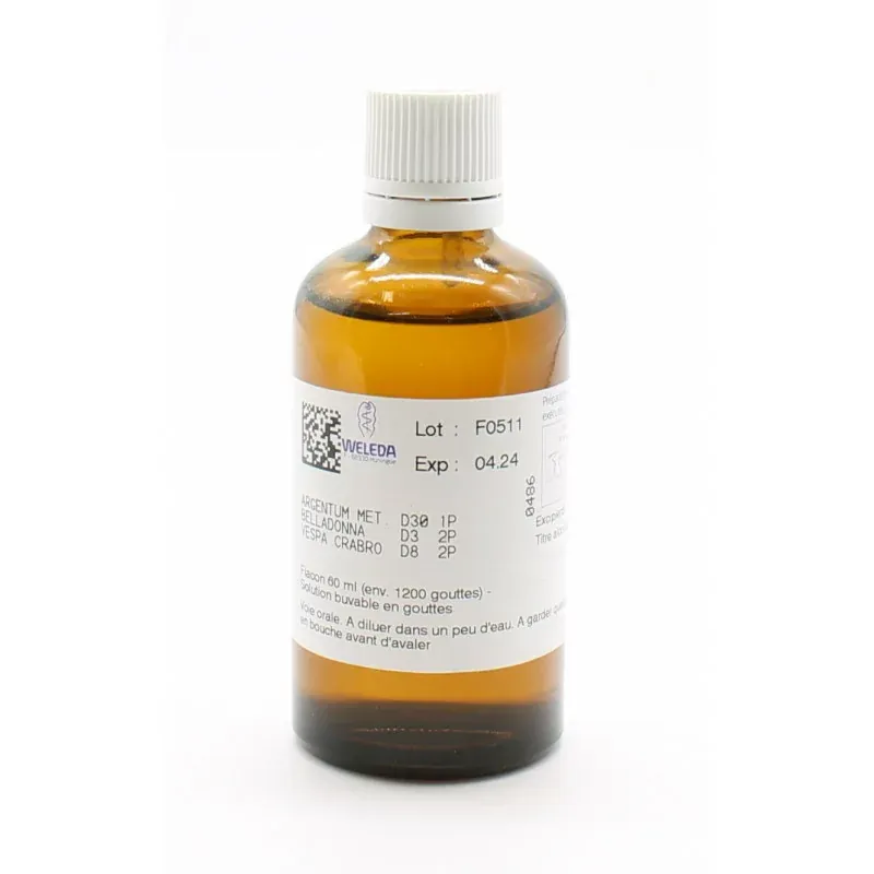 Weleda W356 Argentum Metallicum D30 60ml - Univers Pharmacie