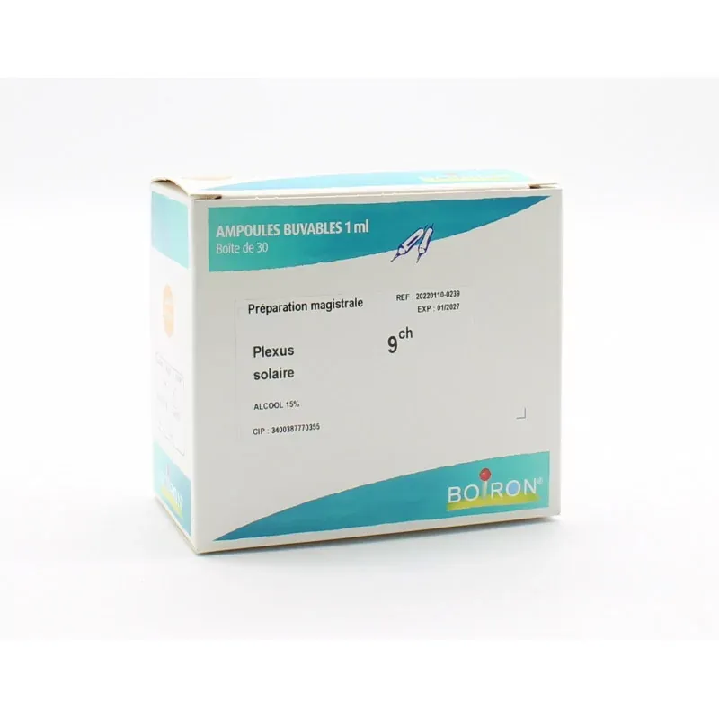 Boiron Plexus Solaire 9ch 30 ampoules - Univers Pharmacie