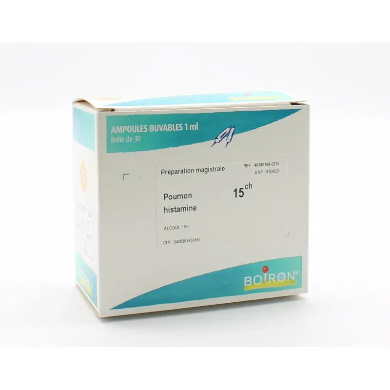 Boiron Poumon Histamine 15ch 30 ampoules - Univers Pharmacie