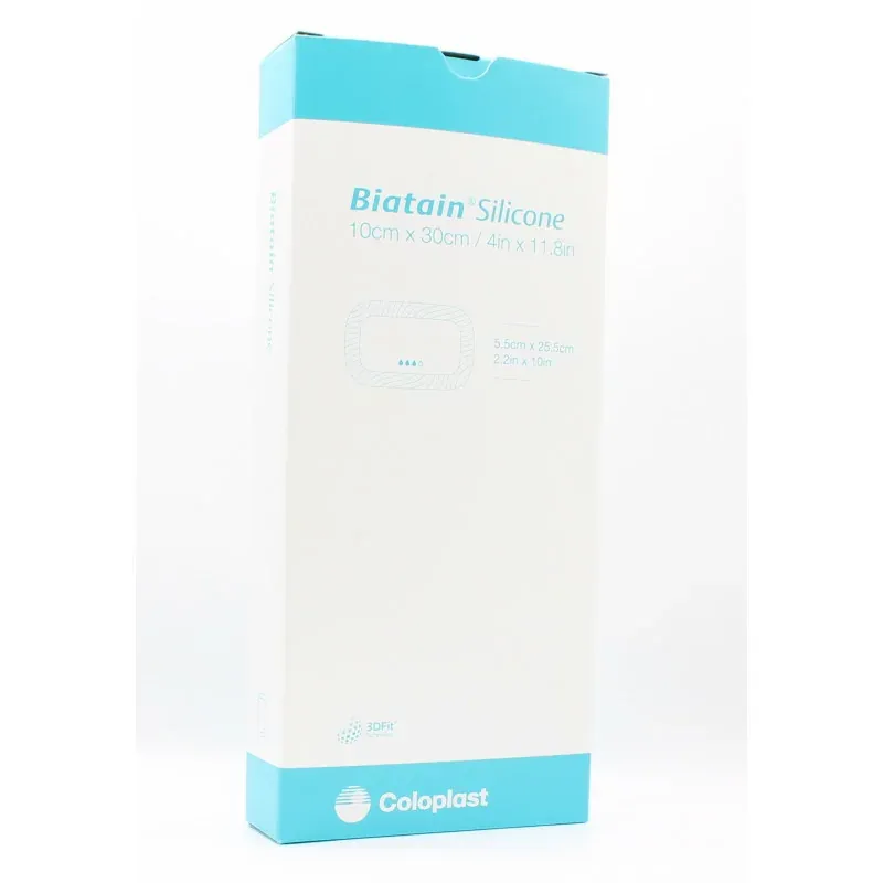 Coloplast Biatain Silicone 10X30cm 10 pansements - Univers Pharmacie