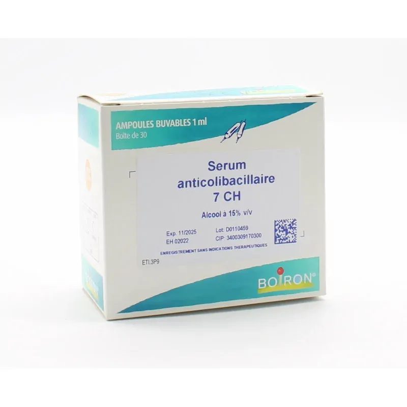 Boiron Serum Anticolibacillaire 7CH Ampoules Buvables 30X1ml - Univers Pharmacie