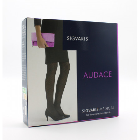Sigvaris Audace Bas Auto-fixants Taille M Long Champagne - Univers Pharmacie