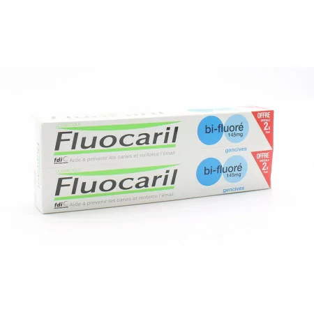 Fluocaril Dentifrice Bi-fluoré 145mg Gencives 2X75ml
