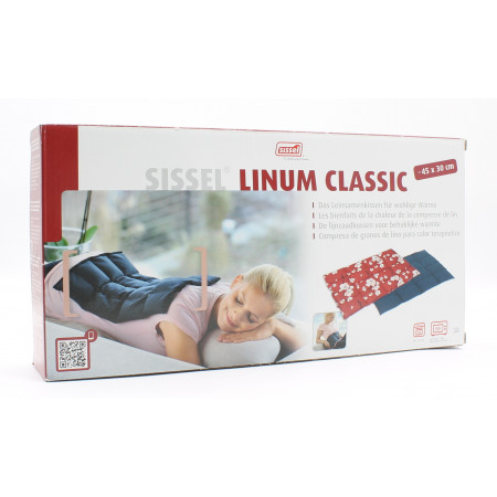 Sissel Linum Classic Compresse Graines de Lin Rouge avec Fleurs 45X30cm - Univers Pharmacie