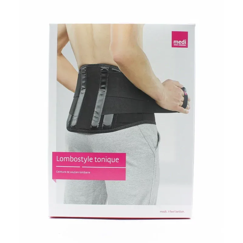 Medi Lombostyle Tonique Ceinture de Soutien Lombaire Noir Taille 2 H26cm - Univers Pharmacie