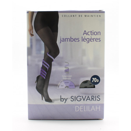 Sigvaris Delilah Collant Action Jambes Légères T3 70D Noir - Univers Pharmacie