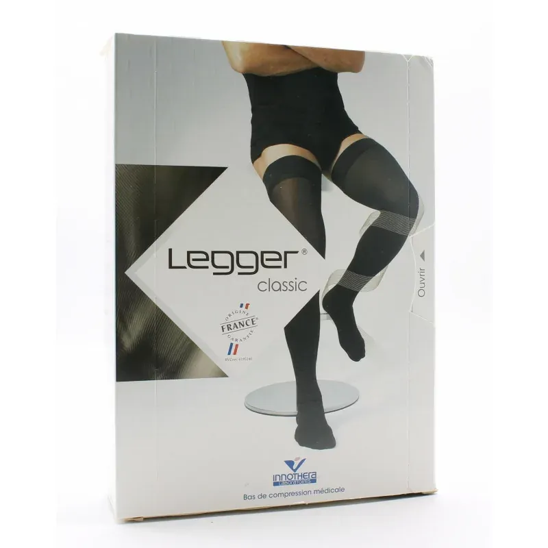 Legger Classic Bas de Compression Médicale Classe 2 Taille 3 Normal Noir - Univers Pharmacie