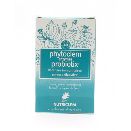 Phytoclem Enzymes Probiotix 40 comprimés - Univers Pharmacie