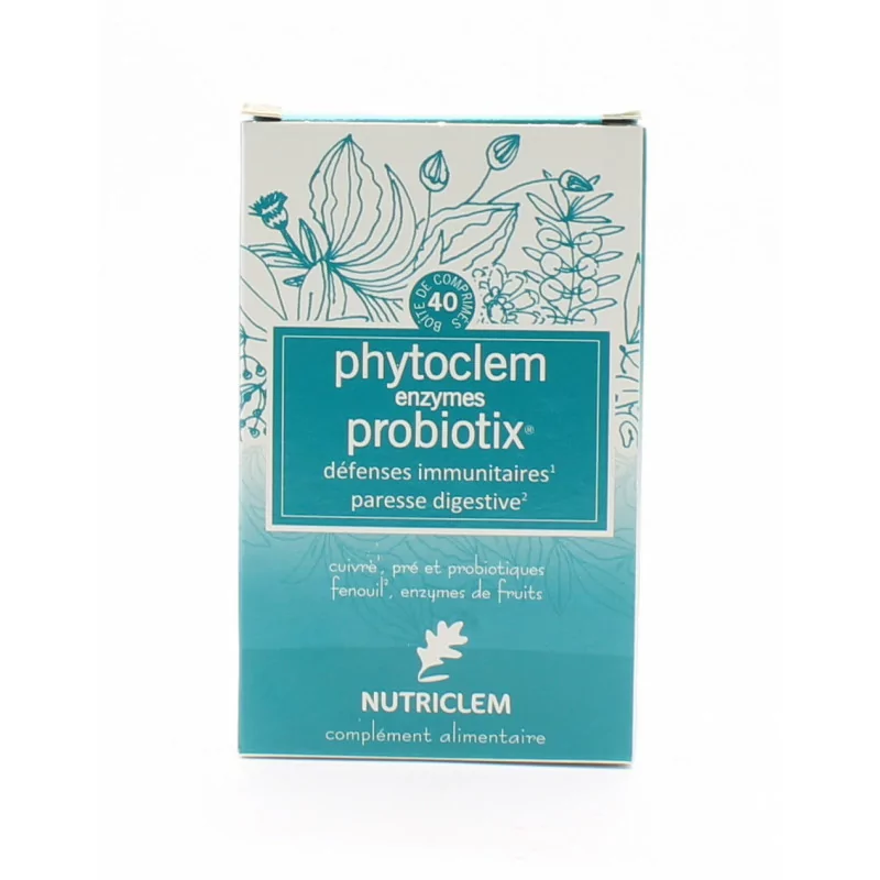 Phytoclem Enzymes Probiotix 40 comprimés - Univers Pharmacie