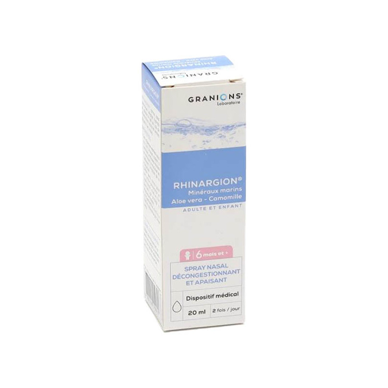 Granions Rhinargion Spray Nasal Décongestionnant 20ml - Univers Pharmacie