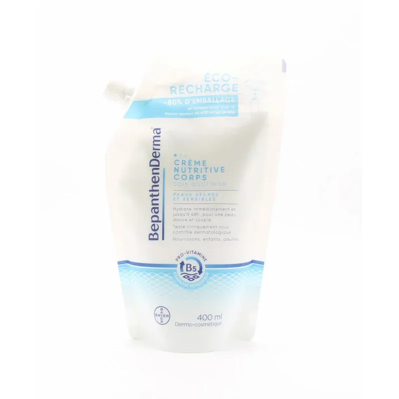 BepanthenDerma Crème Nutritive Corps Recharge 400ml - Univers Pharmacie
