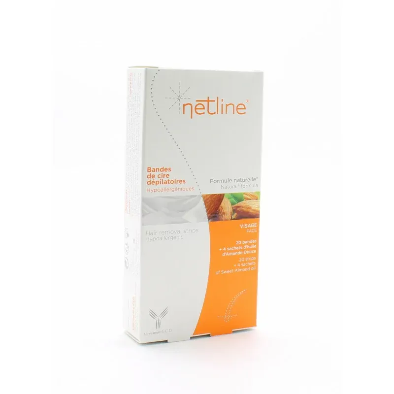 Netline Bandes de Cire Dépilatoires Visage X20 - Univers Pharmacie