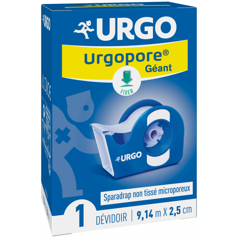 Urgo Urgopore Géant Sparadrap Non Tissé Microporeux 9,14mX2,5cm - Univers Pharmacie Urgo Urgopore Géant Sparadrap Non Tissé Microporeux 9,14mX2,5cm - Univers Pharmacie