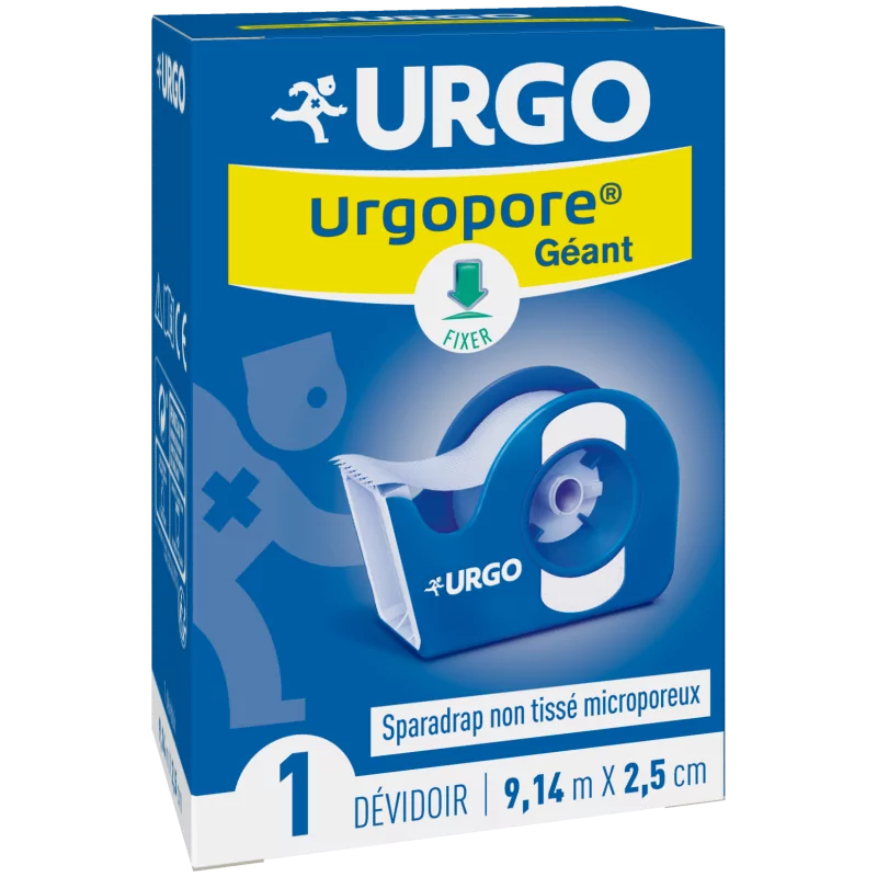 Urgo Urgopore Géant Sparadrap Non Tissé Microporeux 9,14mX2,5cm - Univers Pharmacie