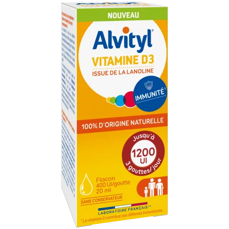 Alvityl Vitamine D3 400Ul/goutte 20ml - Univers Pharmacie