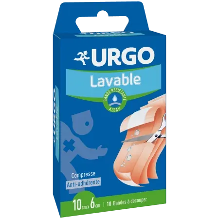 Urgo Lavable Pansement Adhésif 10X6cm 10 pièces - Univers Pharmacie