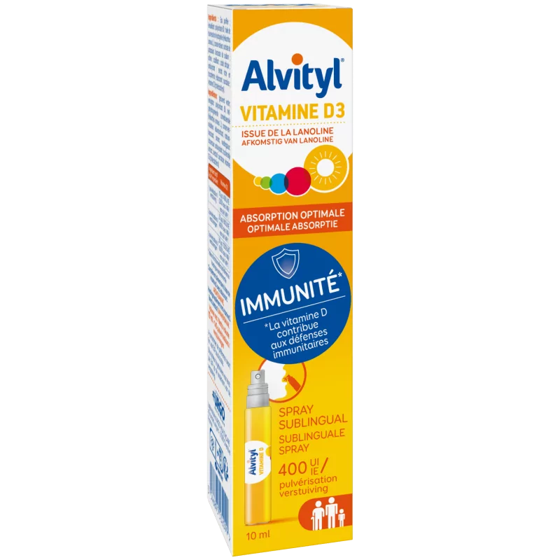 Alvityl Vitamine D3 400UI Spray 10ml - Univers Pharmacie
