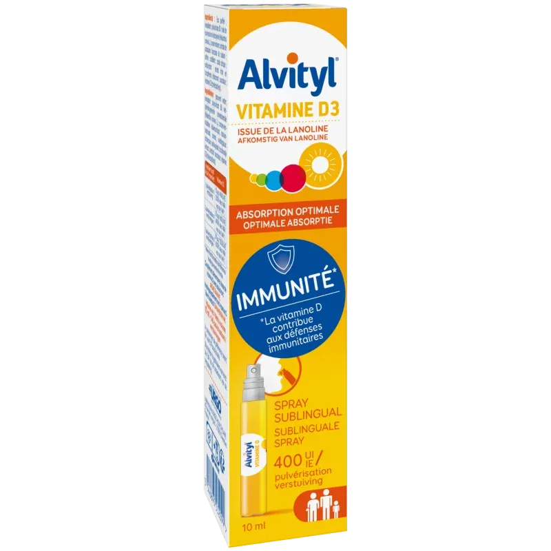 Alvityl Vitamine D3 400UI Spray 10ml - Univers Pharmacie