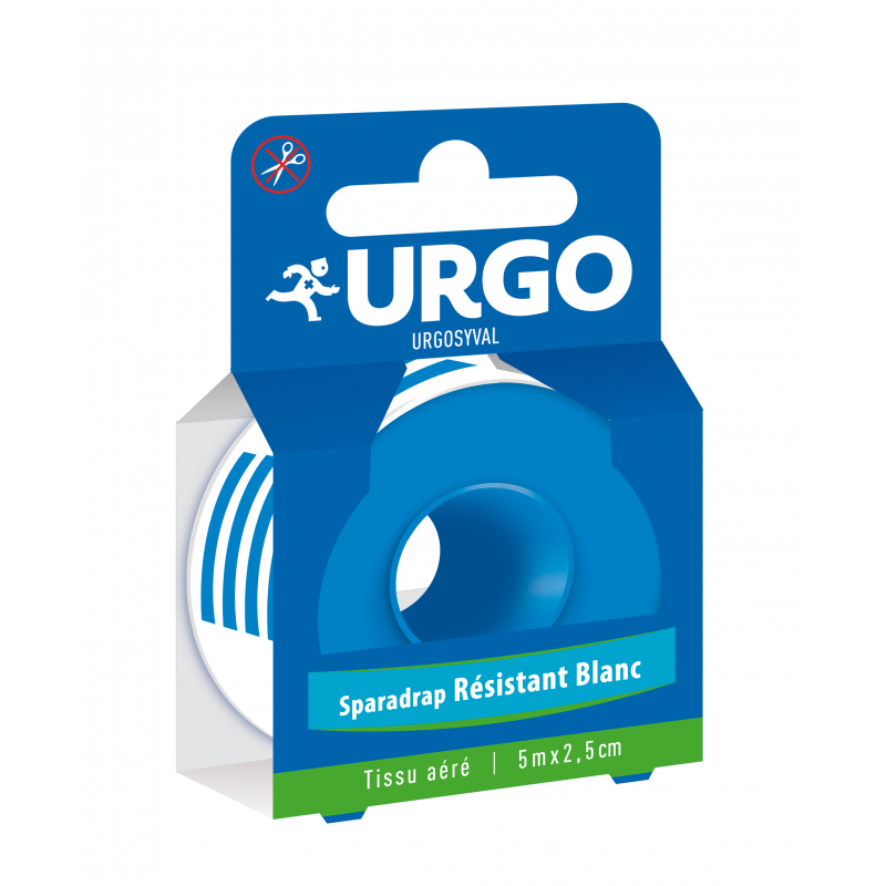 Urgo UrgoSyval Sparadrap Tissé Blanc 5mX2,5cm - Univers Pharmacie Urgo UrgoSyval Sparadrap Tissé Blanc 5mX2,5cm - Univers Pharmacie