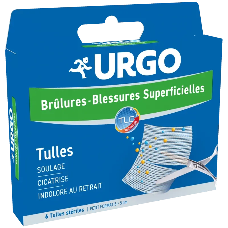 Urgo Brûlures et Blessures Superficielles Tulles X6 - Univers Pharmacie