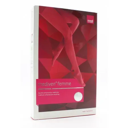 Mediven 30 Elegance Bas Autofix Picots T4 Long Noir - Univers Pharmacie