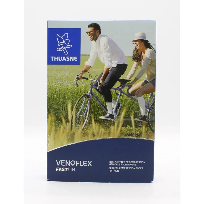 Thuasne Venoflex Fast Lin Chaussettes T2N Grège - Univers Pharmacie