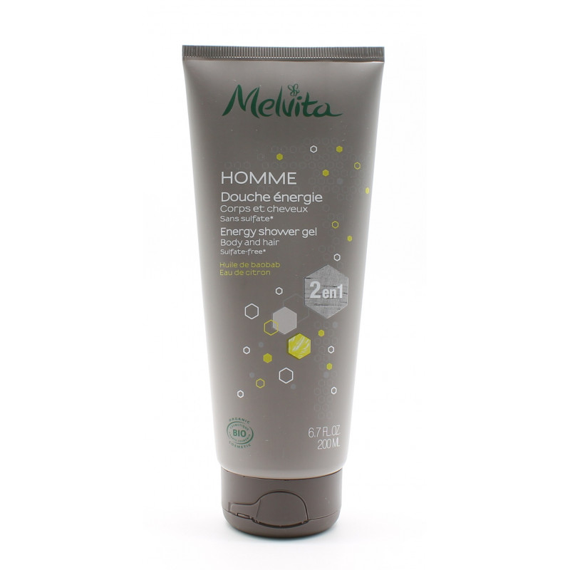 Melvita Homme Douche Energie Corps & Cheveux 200ml - Univers Pharmacie Melvita Homme Douche Energie Corps & Cheveux 200ml - Univers Pharmacie