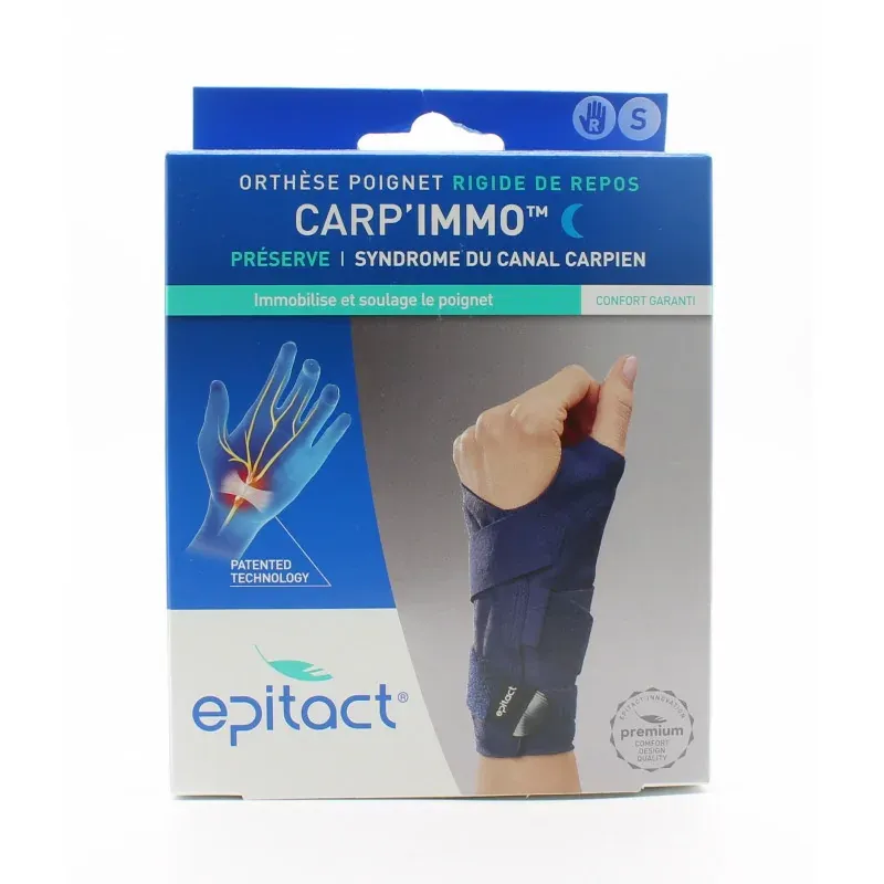 Epitact Carp'Immo Orthèse de Poignet Rigide de Repos Droite Taille S - Univers Pharmacie
