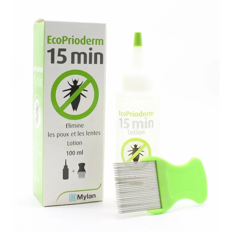 EcoPrioderm Lotion Anti-poux 15min 100ml - Univers Pharmacie