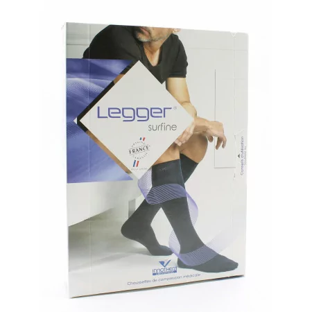 Legger Surfine Chaussettes de Compression Médicale T1 Normal Gris Cendré - Univers Pharmacie