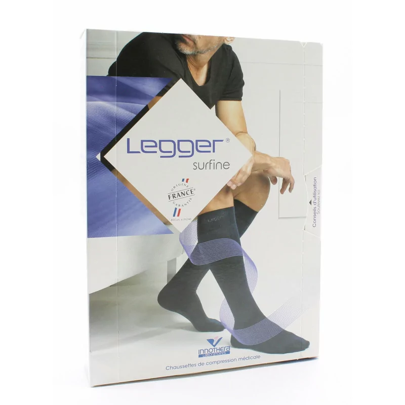 Legger Surfine Chaussettes de Compression Médicale T1 Normal Gris Cendré - Univers Pharmacie