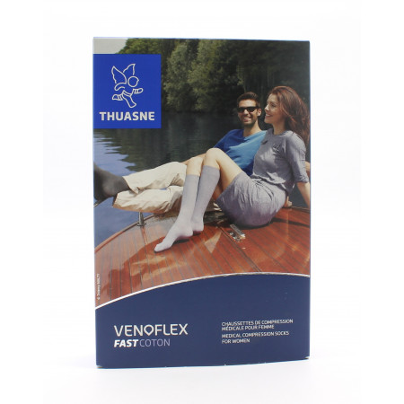 Thuasne Venoflex Fast Coton Chaussettes T1N Irlandais Noir - Univers Pharmacie