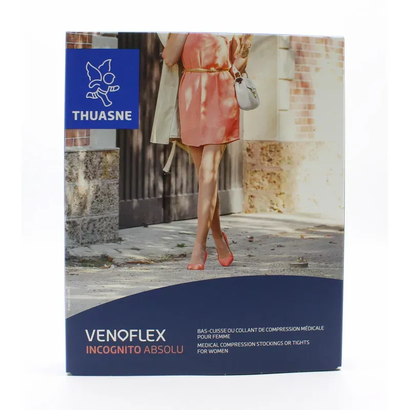 Thuasne Venoflex Incognito Absolu Bas-Cuisse T1L Doré - Univers Pharmacie