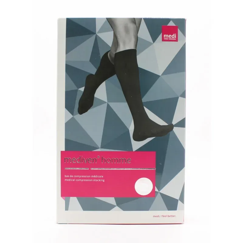 Mediven 20 Active Homme Bas Jarret de Compression T4 Long Charbon - Univers Pharmacie