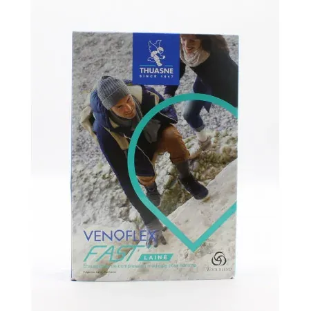 Thuasne Venoflex Fast Laine Chaussette de Compression Homme T4 Long Anthracite - Univers Pharmacie