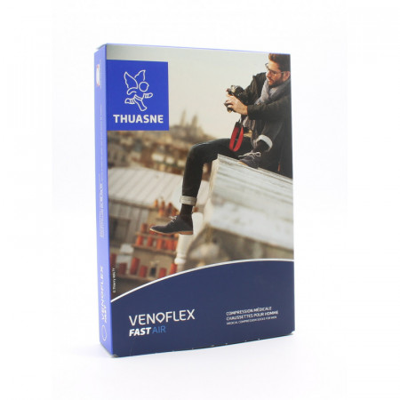 Thuasne Venoflex Fast Air Chaussette de Compression Homme T3 Long Marine - Univers Pharmacie