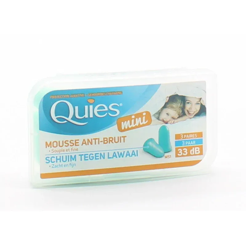 Quies Mini Mousse Anti-Bruit x3 - Univers Pharmacie