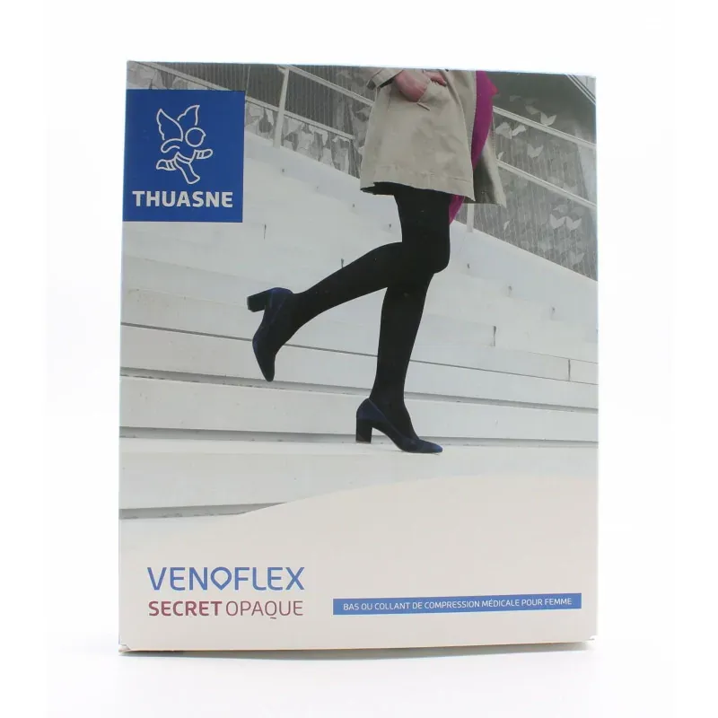 Thuasne Venoflex Secret Opaque Collant de Compression Médicale T1L Marine - Univers Pharmacie
