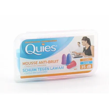 Quies Mousse Anti-Bruit 35dB X3 - Univers Pharmacie